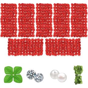 500 Pcs 0.6 Inch Mini Artificial Flowers Head Bulk 5 in 1 Set Faux Foam Fake Small Rose Tiny Baby Flores Bouquet Wreath Gift Hair Clip Home Decoration DIY Craft (7 Colors Mixed)