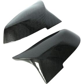 Side Mirror Caps, Door Mirror Cap Covers, Mirror Caps Replacement Compatible with BMW F20 F22 F23 F30 F31 F32 F33 F36 F87 M2 X1 E84 (Carbon Fiber Pattern) ext-mirrorf20