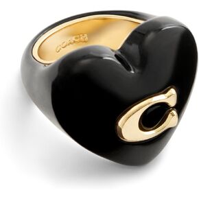 COACH Women's Vintage Charms Signature C Heart Cocktail Ring