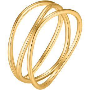 Sterling Silver Entwined Line Ring For Women S925 Irregular Thumb Rings Infinity Statement Index Finger Ring To My Daughter Minimalism Dainty Ring Wedding Jewelry Gifts for Her US Size 6-10
