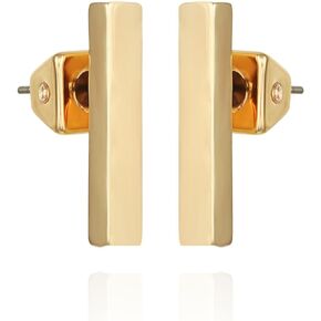 Vince Camuto Gold Tone Vertical Rectangle Bar Stud Earrings For Women