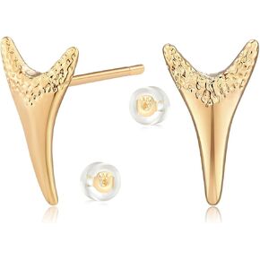 MYEARS Women Earrings Gold Stud 14K Gold Plated Small Simple Hypoallergenic Everyday Jewelry