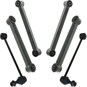 TRQ Rear Suspension Kit Control Arm Sway Bar Stabilizer Link Compatible with 2006-2010 Jeep Commander 2005-2010 Grand Cherokee