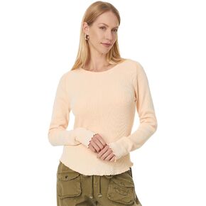 Free People Womens Easy Does It Tee Tender Peach Medium