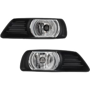 MAYASAF Clear Lens Fog Light Pair of Bumper Fog Lamp Assembly fit for 2007 2008 2009 Camry Hybrid/LE/SE/XLE Sedan
