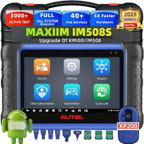 Autel Scanner MaxiIM IM508S, 2025 Automotive Diagnostic Tool, Upgrade of IM508 KM100, Full Bidirectional Control & 3000+ Active Tests, Smart & Expert Mode, 40+Service, All System Diagnosti,Android 11