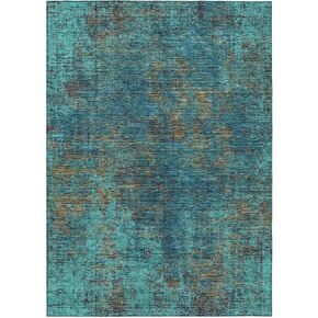 Addison Rugs Chantille ACN940 Teal 8' x 10' Indoor Outdoor Area Rug, Easy Clean, Machine Washable, Non Shedding, Bedroom, Entry, Living Room, Dining Room, Kitchen, Patio Rug