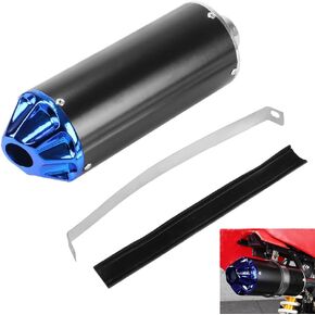 28mm 1.1" Exhaust Muffler Silencer Motorcycle Pipe for 50cc 70cc 90cc 110cc 125cc CRF50 XR50 KLX Coolster SSR Thumpstar TTR YCF Lifan Apollo Chinese Pit Trail Dirt Bike Mini Bike Motocross Parts Blue