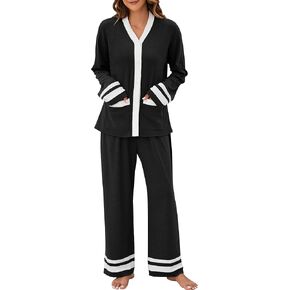 BMJL Womens Pajamas Set Two Piece Long Sleeve Button Down Nightgowns Pj Sets Fall Outfit 2024