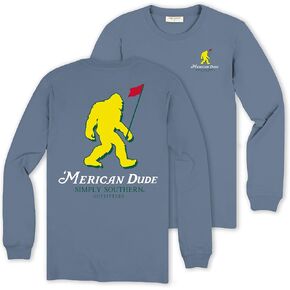 Simply Southern Merican Dude Golf - Sasquatch - Big Foot - Adult Long Sleeve