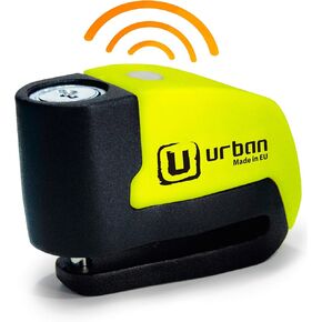 URBAN UR6 Hi-Tech Alarm Disc Lock 120db ON/Off, Warning, Light Alert, A+ Sensitivity, Replaceable Alarm, Waterproof, Longlife Battery, Carried Locked, Universal Motorcycle, Bike, Bicycle, Scooter