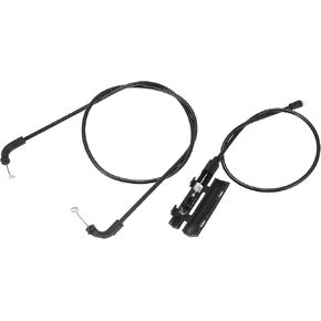 X AUTOHAUX 2pcs 51238240608 51238240609 Front Center Hood Release Cable for BMW 750Li 750i 2006-2008