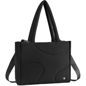 Telena Tote Bag for Women Puffer Bag Quilted Carryall Shoulder Handbag Lightweight for Travel Work Gym