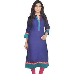 Chichi Indian Women's Embroidered Rayon Kurti For Casual/Daily/Party Wear