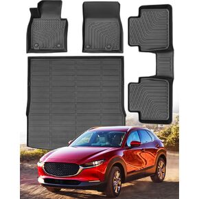 DiffCar® Floor Mats & Cargo Liner for Mazda CX50 2023 2024 2025, All Weather TPE Rubber Trunk Mats for CX-50 Car Accessories Interior Protection Anti-Slip Floor Mats Liners, Custom Full 4 PCS Set