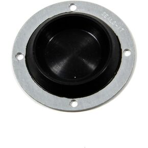 Firewall Grommet, 1 Hole, 2 in OD, Flat, Aluminum/Rubber, Black, Each