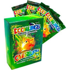 Doomlings Overlush Mystery Expansion Pack Card Game - 4Pack (60 Total Cards Included)