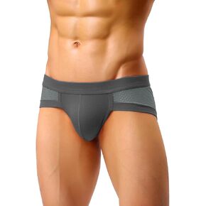 Men's Sexy Mesh Underwear Briefs Soft Low Rise Bulge Pouch Underwear
