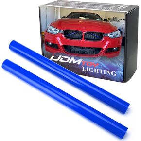iJDMTOY Dual Sport Blue Behind Kidney Grille V-Bar Decoration Cover Trims, Compatible With BMW Gxx 5 6 Series X3 X4 X5 X6 X7