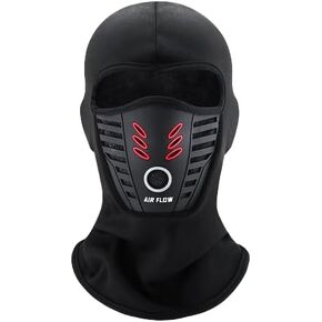 Protection Windproof, Dust-Proof and Breathable Winter Warm Mask Balaclava Ski Face Mask Mototrcyle and Cycling Thermal Face Mask for Men and Women Black