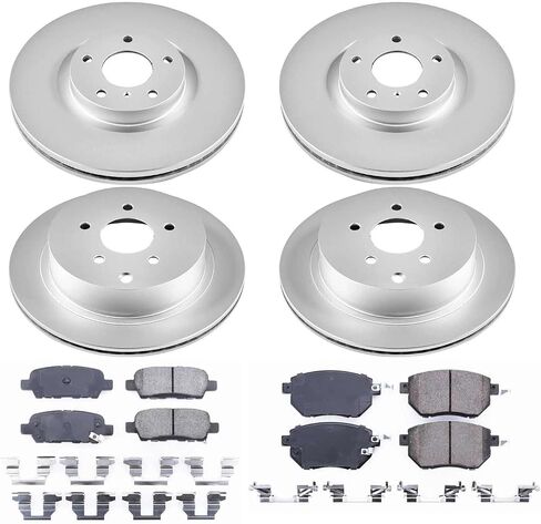 POWERSTOP KOE119 Autospecialty Front and Rear Replacement Brake Kit-OE Brake Rotors & Ceramic Brake Pads For Nissan Murano 2006-2007 [Model Specific] in Kuwait