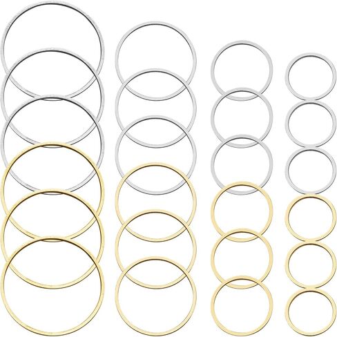 60pcs Earrings Beading Hoop Earring Finding Geometric Pendant Connector Round Hoop Earring for Jewelry Making DIY Crafts Art Creation Girl Gift(Triangle & Square & Circle) in Saudi Arabia
