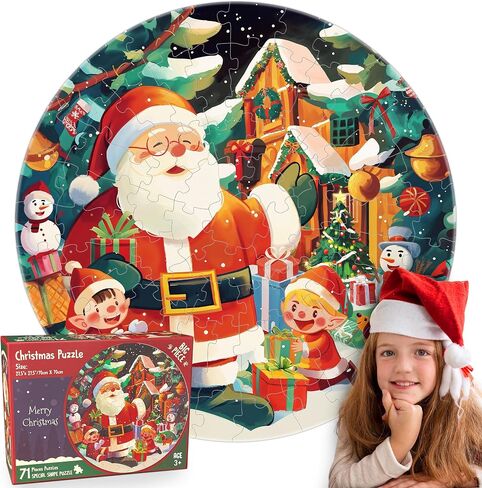 LINAYE Floor Puzzle for Kids Ages 4-8, Unicorn Floor Puzzles for Girls 4-6, Big Puzzles for Kids Toddlers, 48 Pieces Large Unicorn Puzzles for Toddlers Kids, Christmas Unicorn Gifts Toys for Girls in Kuwait