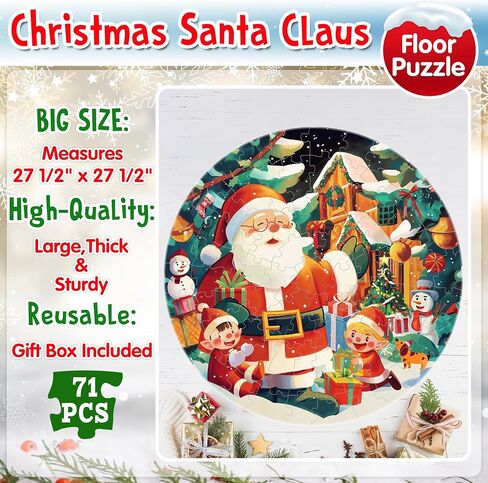 LINAYE Floor Puzzle for Kids Ages 4-8, Unicorn Floor Puzzles for Girls 4-6, Big Puzzles for Kids Toddlers, 48 Pieces Large Unicorn Puzzles for Toddlers Kids, Christmas Unicorn Gifts Toys for Girls in Kuwait
