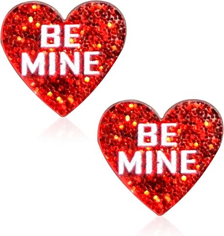 YUNXI خفيفة الوزن فريدة من نوعها الحب القلب أقراط الاكريليك لطيف الحلو بريق الحب القلب أقراط للنساء زوجة عاشق بيان مجوهرات عيد الحب هدايا عيد الأم in Kuwait