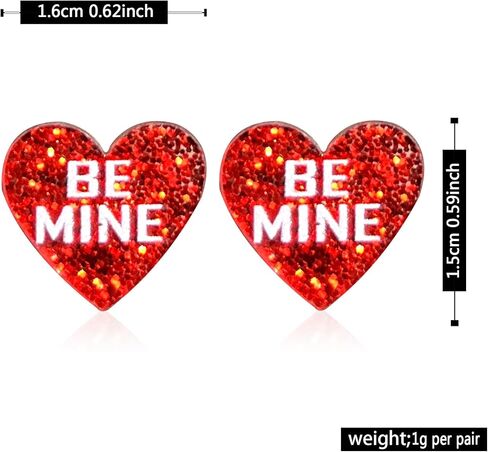 YUNXI خفيفة الوزن فريدة من نوعها الحب القلب أقراط الاكريليك لطيف الحلو بريق الحب القلب أقراط للنساء زوجة عاشق بيان مجوهرات عيد الحب هدايا عيد الأم in Kuwait