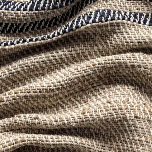Rugs USA x Lauren Liess Meadow Striped Jute Area Rug, 10x14, Natural in Saudi Arabia
