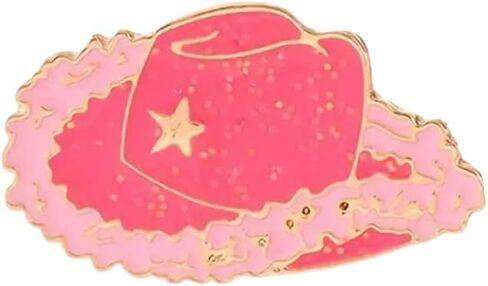 Hot Pink Cowgirl Rodeo Western Country Music Lover Collectible Party Line Dancing 1.37" Lapel Hat Pin in Saudi Arabia