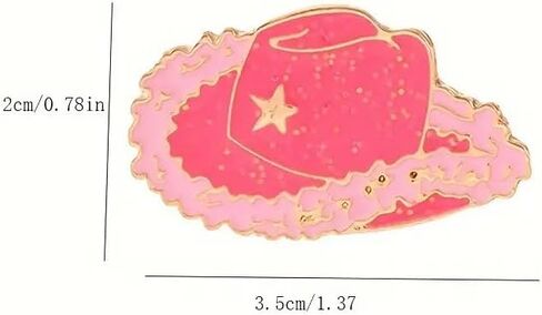 Hot Pink Cowgirl Rodeo Western Country Music Lover Collectible Party Line Dancing 1.37" Lapel Hat Pin in Saudi Arabia