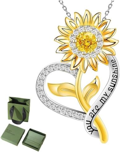 Anniversary Birthday Gifts for Women,Christmas Gifts for Women,Sunflower Necklace,18K Gold Plated You Are My Sunshine Necklace,Mothers Day Gifts for Wife,Girlfriend,Mom, Daughter,Sister in Kuwait