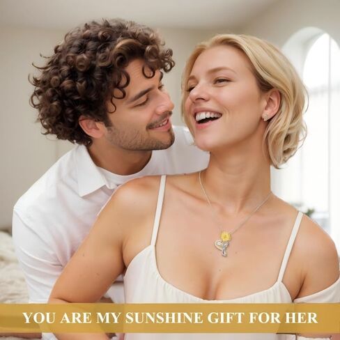 Anniversary Birthday Gifts for Women,Christmas Gifts for Women,Sunflower Necklace,18K Gold Plated You Are My Sunshine Necklace,Mothers Day Gifts for Wife,Girlfriend,Mom, Daughter,Sister in Kuwait