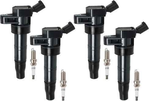 UF354 Ignition Coil Pack Iridium Spark Plugs Set of 8 Fits For Land Rover Range Rover 2004-2005 & BMW X5 M5 2000-2003, 540i 740i 740iL 840Ci Z8 Replacement for 7092, BKR6EGP, 12131703227 in Kuwait