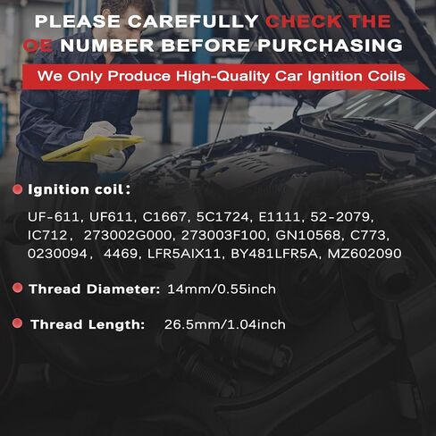 UF354 Ignition Coil Pack Iridium Spark Plugs Set of 8 Fits For Land Rover Range Rover 2004-2005 & BMW X5 M5 2000-2003, 540i 740i 740iL 840Ci Z8 Replacement for 7092, BKR6EGP, 12131703227 in Kuwait