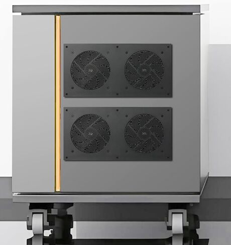 Nalle 120MM Quiet Cooling Dual-Fan System with Power Adapter and Speed Control for Home Theater AV Cabinets Server Cabinet Greenhouse Cooling 6.3 * 6.3"Front-Panel in Saudi Arabia
