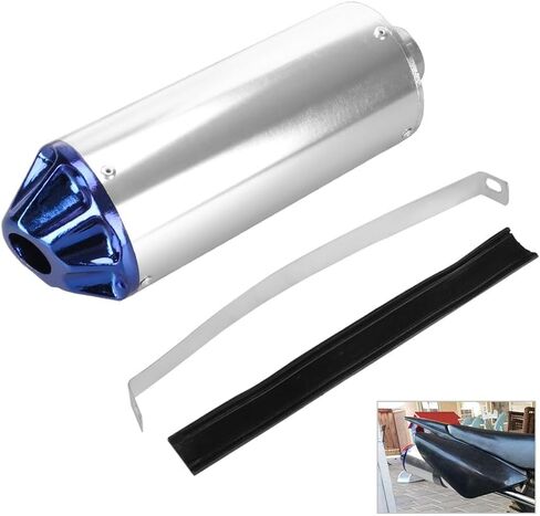 28mm 1.1" Exhaust Muffler Silencer Motorcycle Pipe for 50cc 70cc 90cc 110cc 125cc CRF50 XR50 KLX Coolster SSR Thumpstar TTR YCF Lifan Apollo Chinese Pit Trail Dirt Bike Mini Bike Motocross Parts Blue in Kuwait