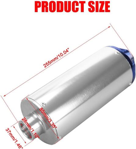 28mm 1.1" Exhaust Muffler Silencer Motorcycle Pipe for 50cc 70cc 90cc 110cc 125cc CRF50 XR50 KLX Coolster SSR Thumpstar TTR YCF Lifan Apollo Chinese Pit Trail Dirt Bike Mini Bike Motocross Parts Blue in Kuwait