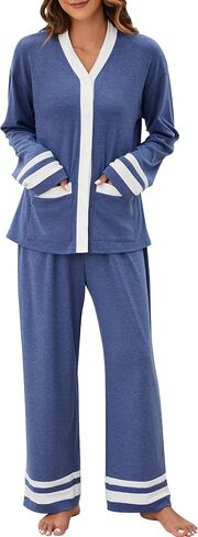 BMJL Womens Pajamas Set Two Piece Long Sleeve Button Down Nightgowns Pj Sets Fall Outfit 2024 in Saudi Arabia