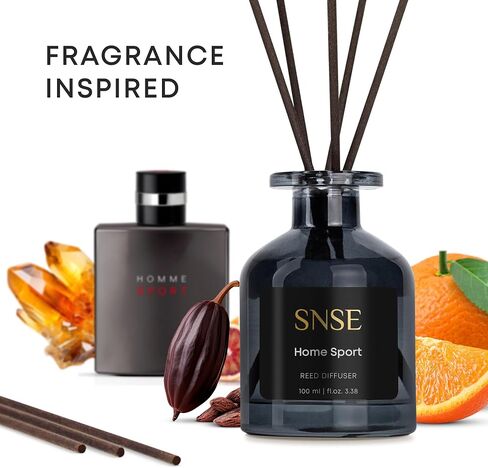 SNSE Dubai Reed Diffuser Set | 3.38 oz Scent Fragrance Oil Diffuser for Bedroom, Bathroom, Home Décor and Gift, Decorative Air Fresheners with Sticks in Saudi Arabia