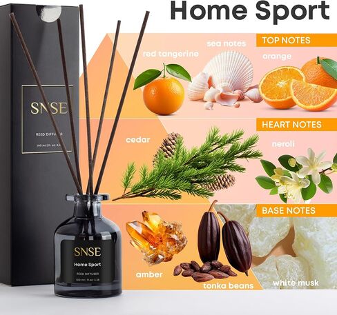 SNSE Dubai Reed Diffuser Set | 3.38 oz Scent Fragrance Oil Diffuser for Bedroom, Bathroom, Home Décor and Gift, Decorative Air Fresheners with Sticks in Saudi Arabia