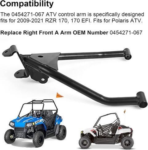 454271067 Black ATV Passenger Side Control Arm fits for Polaris RZR 170, 170 EFI 2009-2021, replace A Arm 0454271-067 in Saudi Arabia