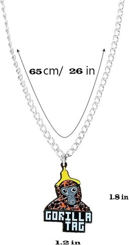2-Piece Monkey Alloy Necklace for Men Women Fashion Game in Saudi Arabia