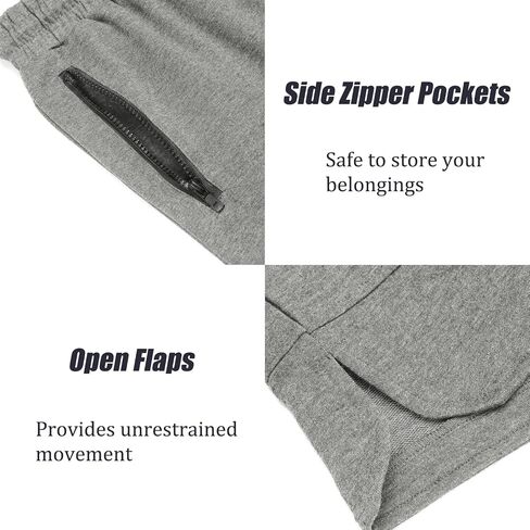 COOFANDY Men's Gym Workout Shorts Athletic Training Shorts Fitted Weightlifting Bodybuilding Shorts with Zipper Pockets in Saudi Arabia