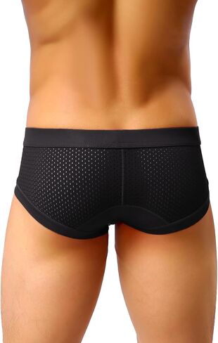 Men's Sexy Mesh Underwear Briefs Soft Low Rise Bulge Pouch Underwear in Saudi Arabia