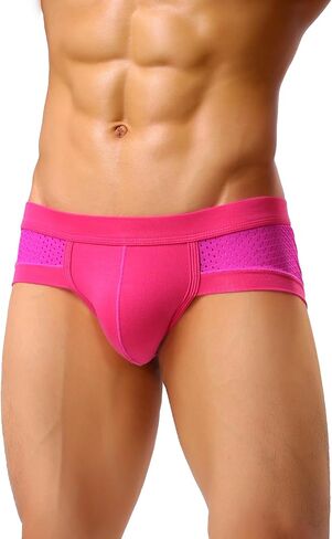 Men's Sexy Mesh Underwear Briefs Soft Low Rise Bulge Pouch Underwear in Saudi Arabia