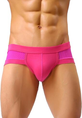 Men's Sexy Mesh Underwear Briefs Soft Low Rise Bulge Pouch Underwear in Saudi Arabia