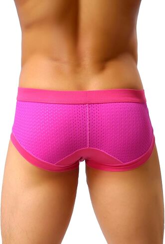 Men's Sexy Mesh Underwear Briefs Soft Low Rise Bulge Pouch Underwear in Saudi Arabia